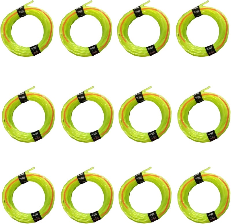 Quintillus 12 Pack String Trimmer Line .095 Compatible with Ego String Trimmer 095 Weed Eater String Pre-Cut Dual Color 3-section Fast-positioning Twisted Trimmer Line Universal Fit Weed Wacker String 14 ft - Image 1